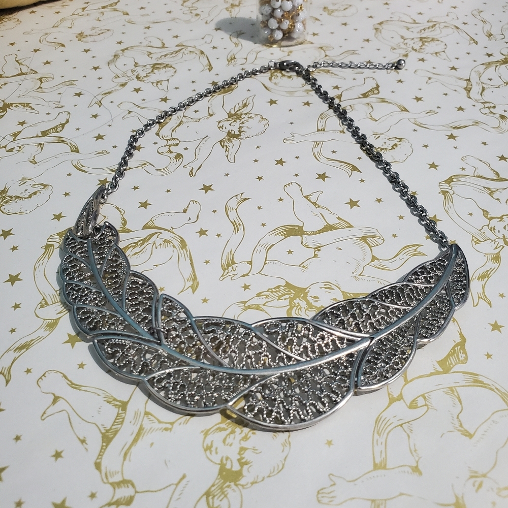 Leaf Statement Necklace - image 5